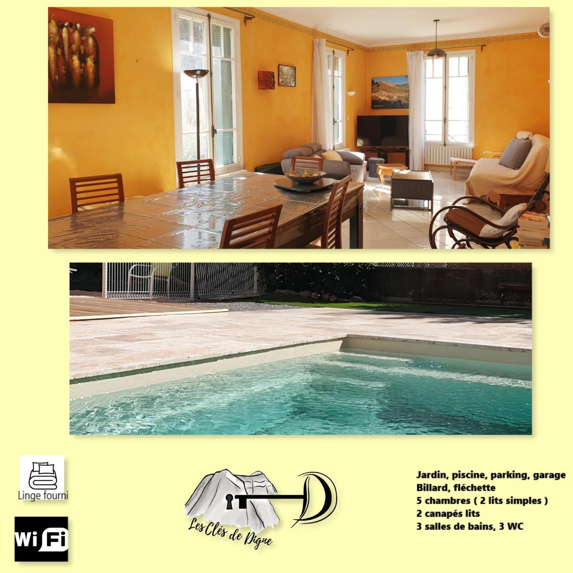 Tres Bel Appartement Avec Piscine Динь-ле-Бен Экстерьер фото